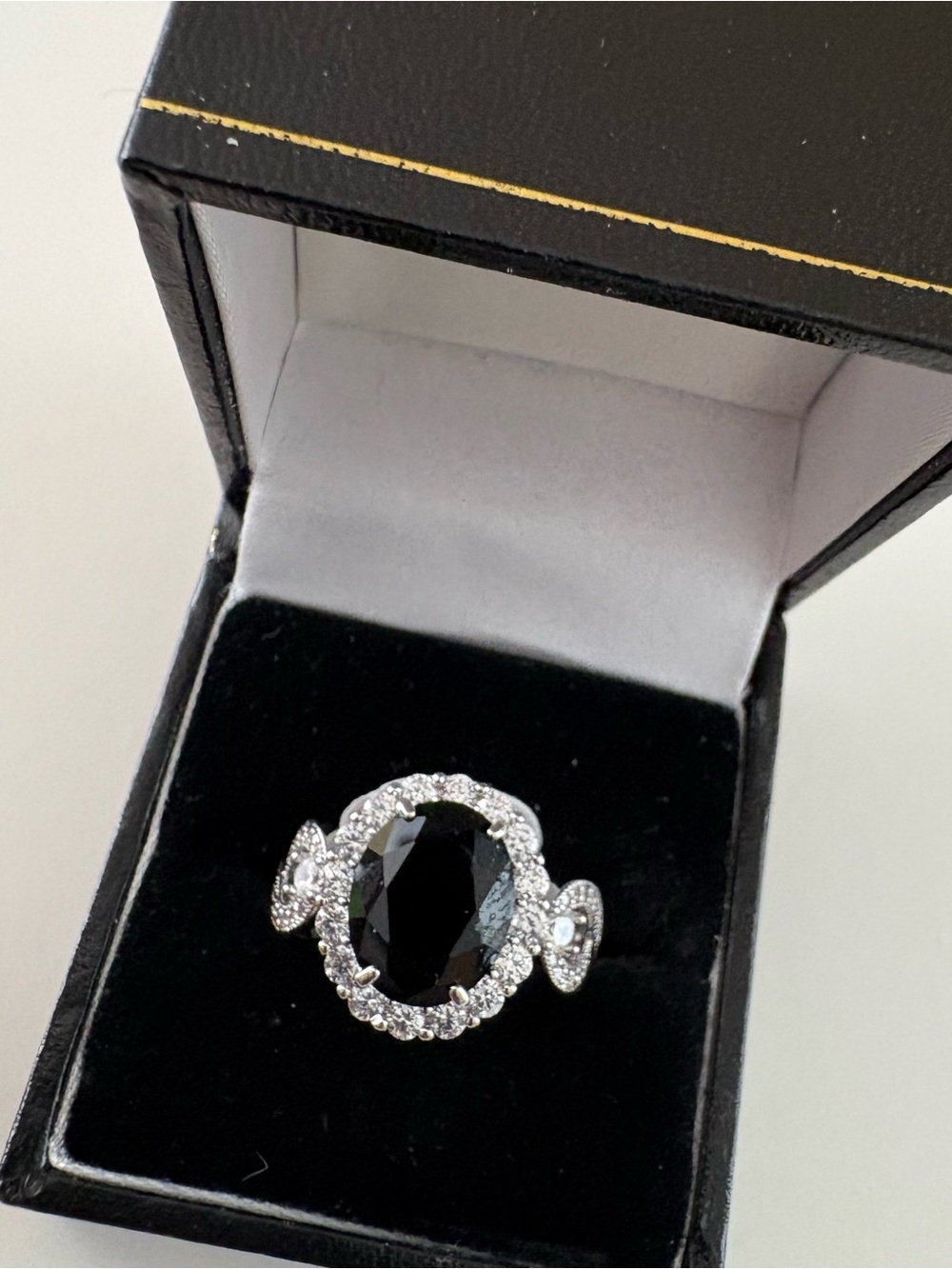 Bomb Party The 2424 Ring RG77681 Black Onyx CZ Rhodium Plating